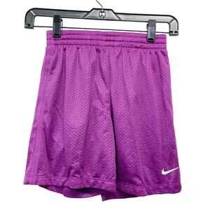 Nike Big Kids' Boys Dri-Fit Mesh Standard Fit Shorts Purple Size Small